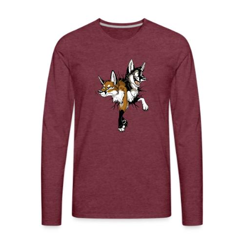 STUCK Foxes (double-sided) - Men's Premium Long Sleeve T-Shirt