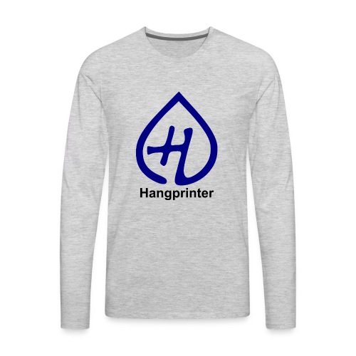 Hangprinter Logo and Text - Men's Premium Long Sleeve T-Shirt