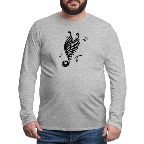 Music Note Wing Symbol Festival - Men's Premium Long Sleeve T-Shirt