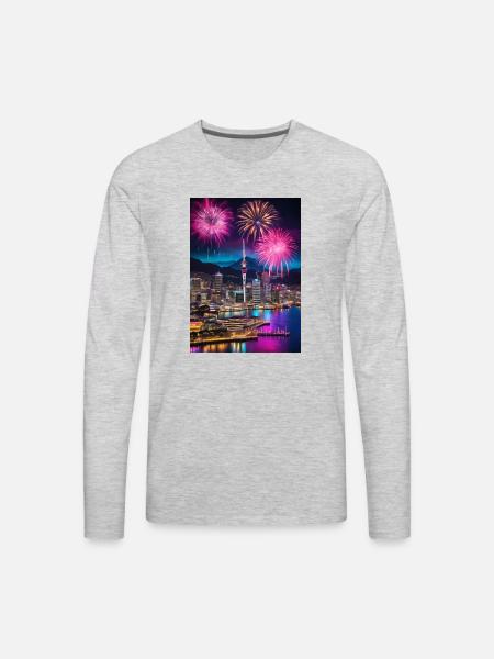 New Zealand - Men's Premium Long Sleeve T-Shirt - heather gray