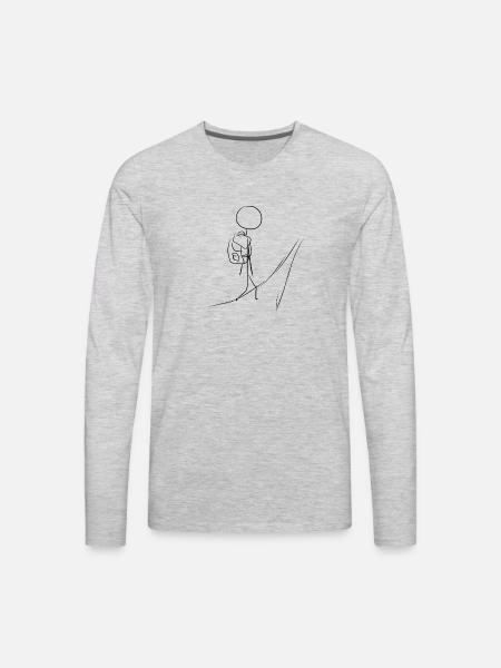 travel traveler travel - Men's Premium Long Sleeve T-Shirt - heather gray