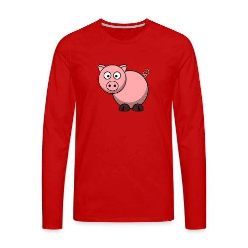 Funny Pig T-Shirt - Men's Premium Long Sleeve T-Shirt