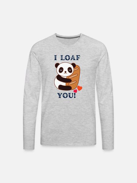 i loaf you - Men's Premium Long Sleeve T-Shirt - heather gray