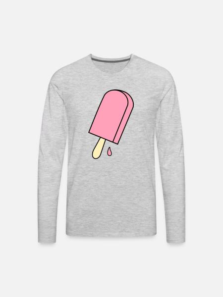 ice cream - Men's Premium Long Sleeve T-Shirt - heather gray