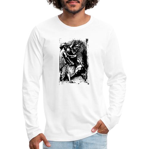 Lion and Warrior - Men's Premium Long Sleeve T-Shirt