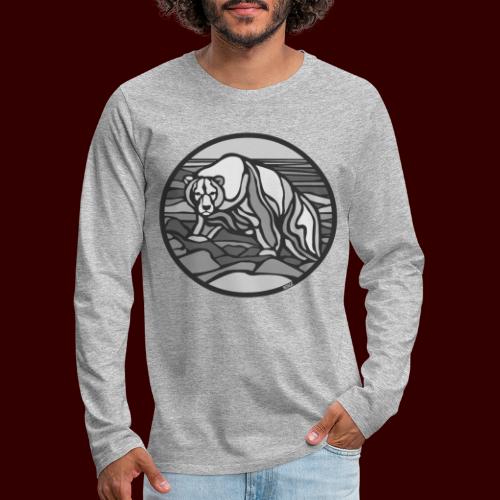 Stained Glass Bear Tribal Art - Men's Premium Long Sleeve T-Shirt