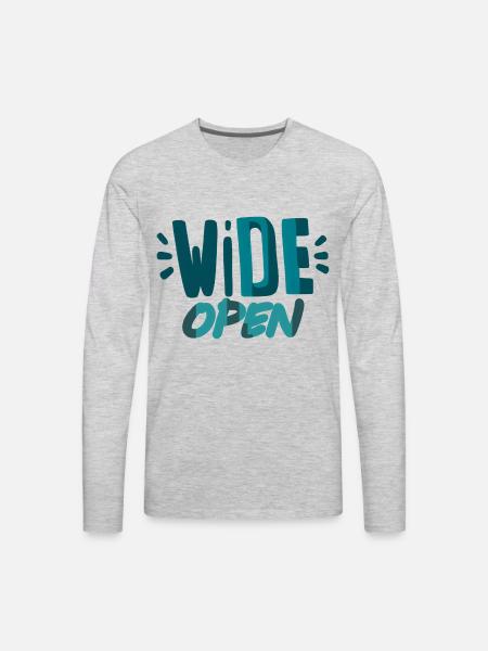 Wide Open - Men's Premium Long Sleeve T-Shirt - heather gray