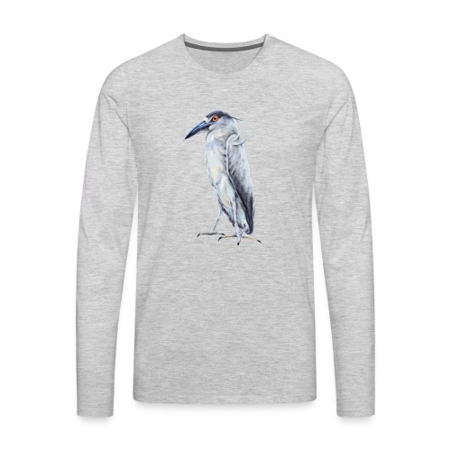 Black Crowned Night Heron - Men's Premium Long Sleeve T-Shirt
