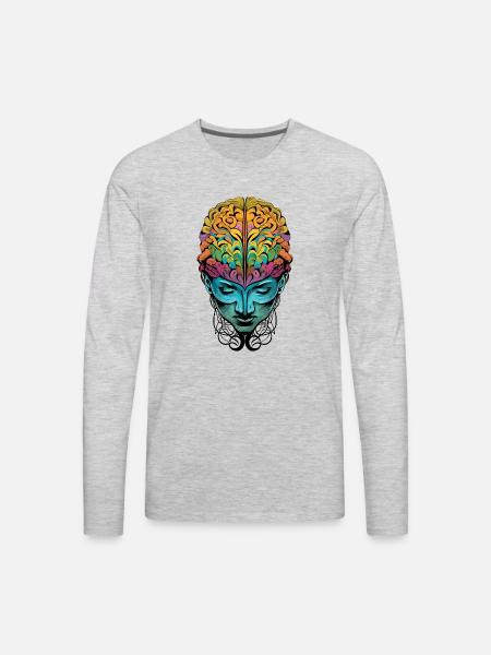 Abstract Mind - Men's Premium Long Sleeve T-Shirt - heather gray