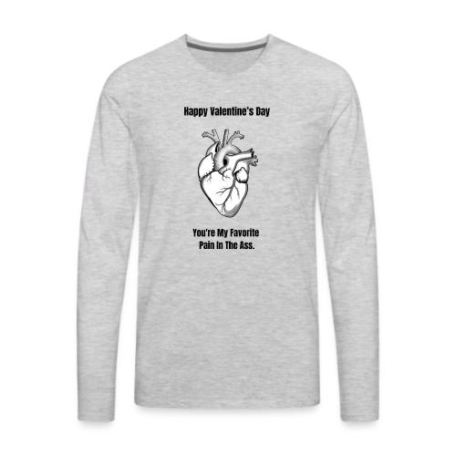 I'm Glad I Swiped Right T-Shirt | Funny Valentine - Men's Premium Long Sleeve T-Shirt
