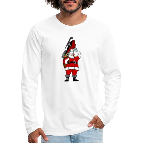 Snowmobile Present Santa - Men's Premium Long Sleeve T-Shirt
