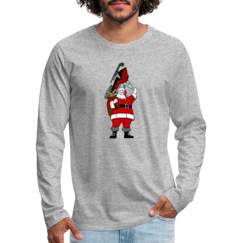 Snowmobile Present Santa - Men's Premium Long Sleeve T-Shirt