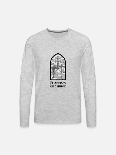 The Passion Of Christ - Men's Premium Long Sleeve T-Shirt - heather gray