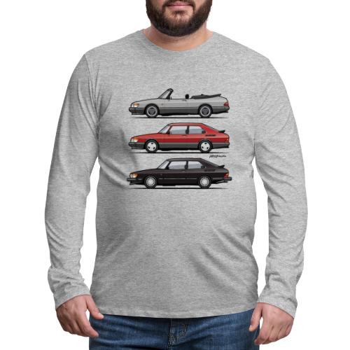 Saab 900 Turbo Trio - Men's Premium Long Sleeve T-Shirt