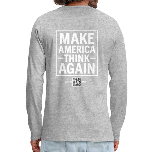 Think (white, back-facing) - Men's Premium Long Sleeve T-Shirt