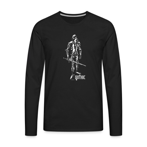 Gothic Knight Men's Standard Black T-shirt - Men's Premium Long Sleeve T-Shirt