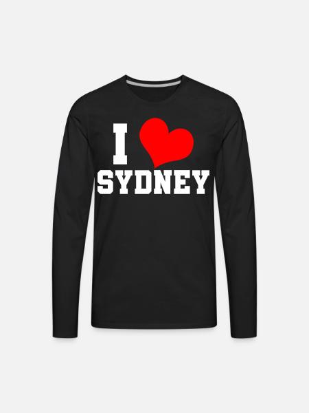ICH LIEBE SYDNEY - Men's Premium Long Sleeve T-Shirt - black
