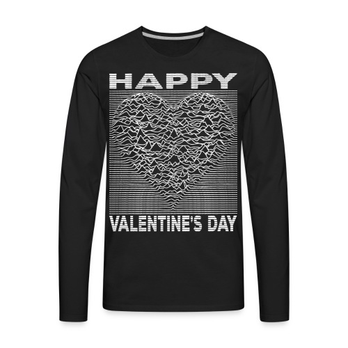 Love Lines Happy Valentines Day Heart - Men's Premium Long Sleeve T-Shirt