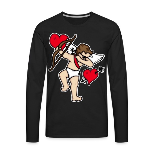 Dabbing Cupid For Valentines Day Gift T shirts - Men's Premium Long Sleeve T-Shirt