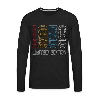 Limited Edition 1956 Birthday 1956 Vintage Retro - Men's Premium Long Sleeve T-Shirt - black - Front - Jose (178cm)