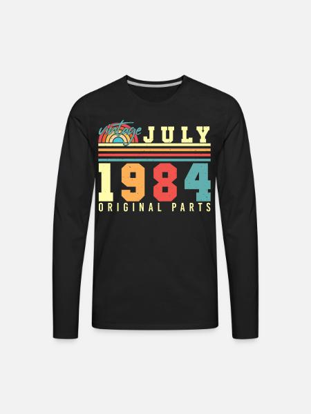 Original July 1984 - Men's Premium Long Sleeve T-Shirt - black