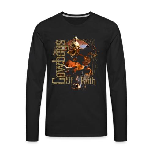 Cowboys of Faith - I Ride for Jesus - Men's Premium Long Sleeve T-Shirt