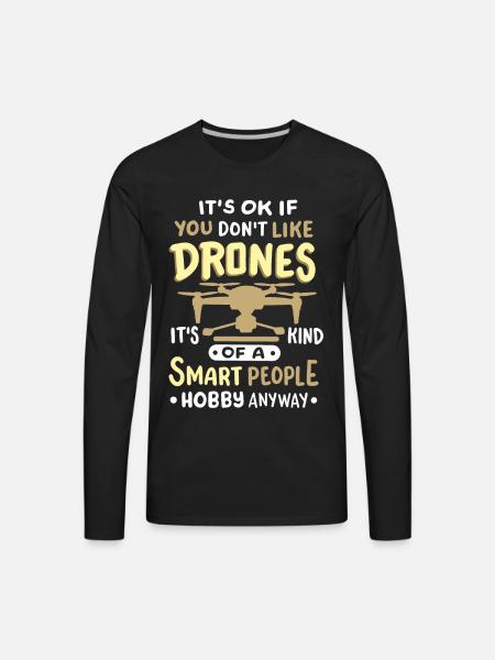 Drones Quadcopter RC Drone Pilot - Men's Premium Long Sleeve T-Shirt - black