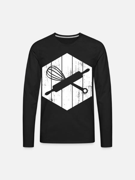 Rolling Pin Hand Mixer - Men's Premium Long Sleeve T-Shirt - black