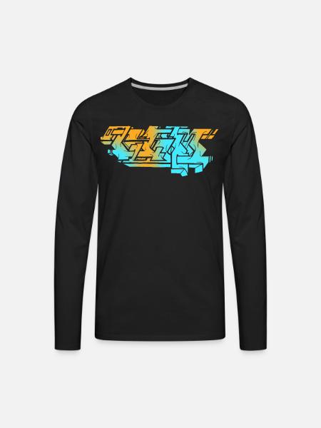 Graffiti Piece - Light - Men's Premium Long Sleeve T-Shirt - black