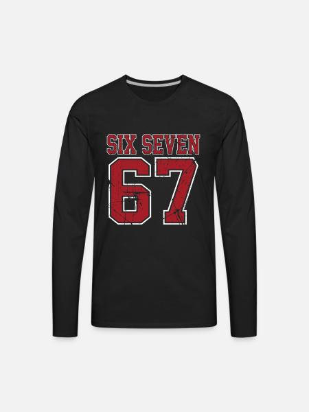 67 - Six Seven SixSeven 6-7 - Men's Premium Long Sleeve T-Shirt - black