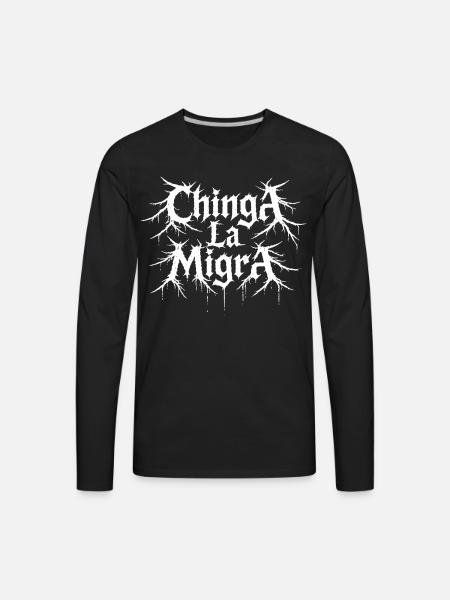 Gothic Roots Typography - Men's Premium Long Sleeve T-Shirt - black