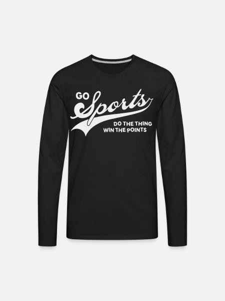 Go Sports - Men's Premium Long Sleeve T-Shirt - black