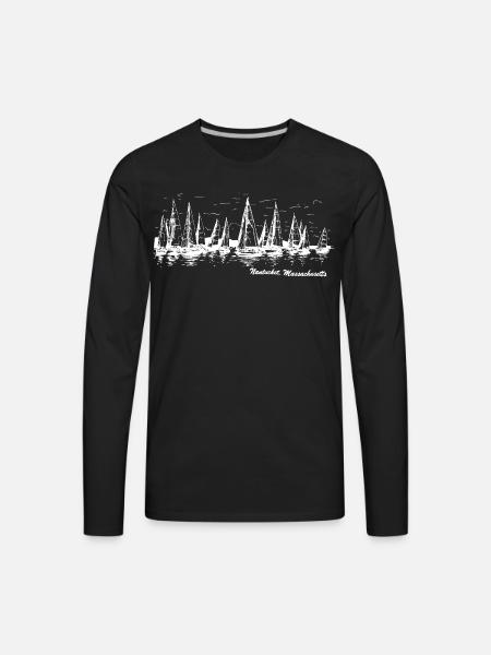 Nantucket, Massachusetts - Men's Premium Long Sleeve T-Shirt - black