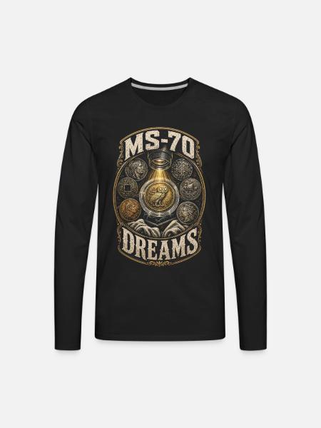 Coin collector Numismatist - Men's Premium Long Sleeve T-Shirt - black