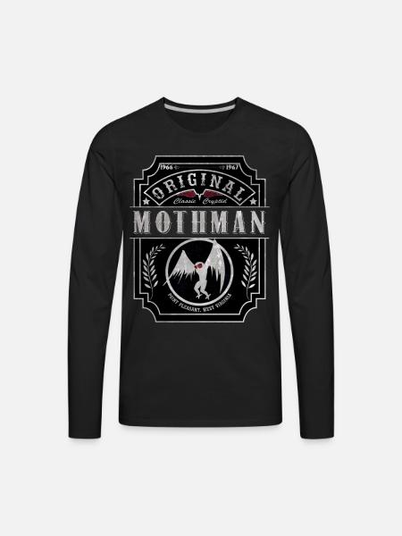 Mothman Classic Cryptid - Men's Premium Long Sleeve T-Shirt - black