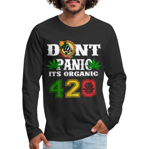 Joking 420 Organic Smoke Weed Marijuana Design - Men's Premium Long Sleeve T-Shirt