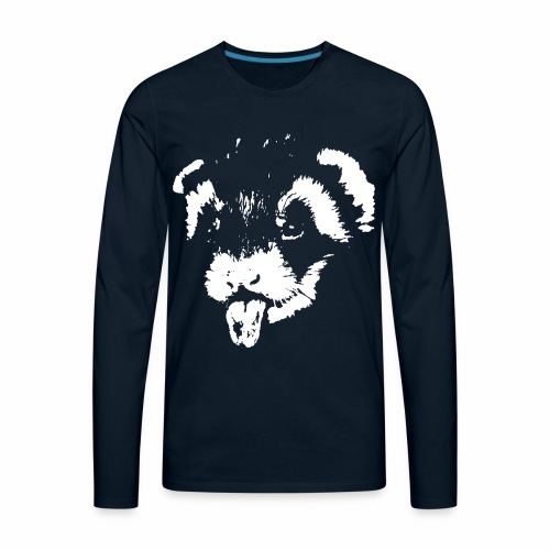 Sweet Cheeky Nimble Pet Head Stick Out Tongue Gift - Men's Premium Long Sleeve T-Shirt