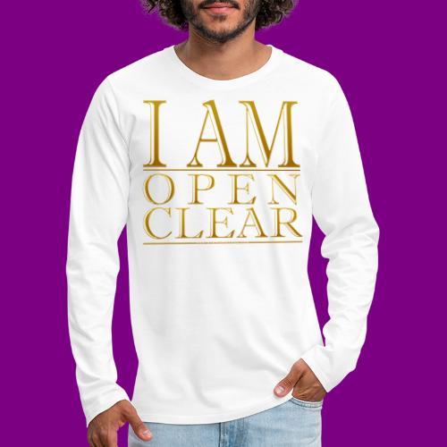 I AM Open Clear Gold - Men's Premium Long Sleeve T-Shirt