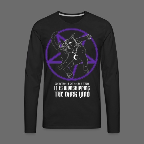 Cat Dark Lord Worship - Men's Premium Long Sleeve T-Shirt