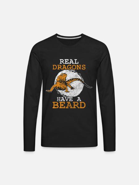 Lizard Terrarium Iguana Dragon - Men's Premium Long Sleeve T-Shirt - black