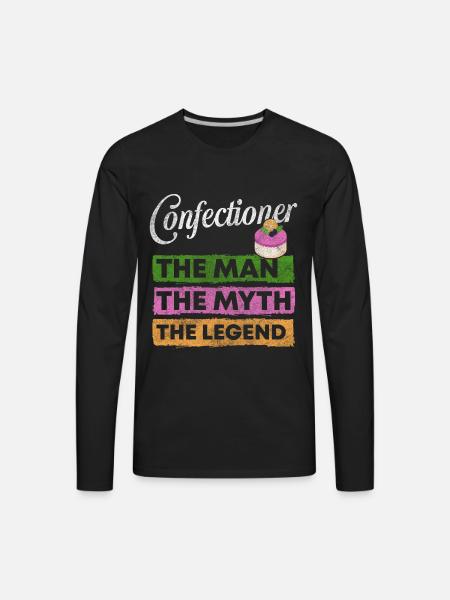 Confectioner Baker Sweets - Men's Premium Long Sleeve T-Shirt - black