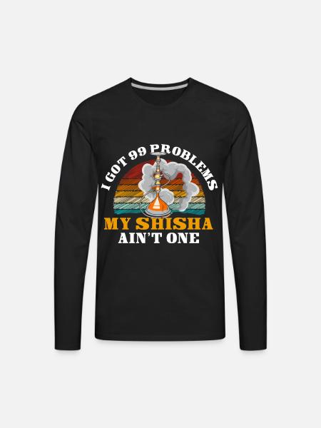 Shisha Smoking - Men's Premium Long Sleeve T-Shirt - black