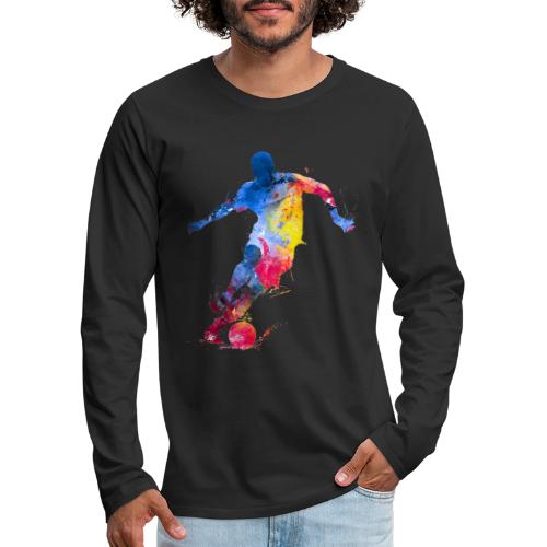 Soccer: Splash Kick - Men's Premium Long Sleeve T-Shirt