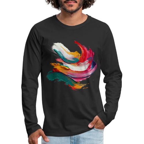 Colorful brushstrokes - Men's Premium Long Sleeve T-Shirt