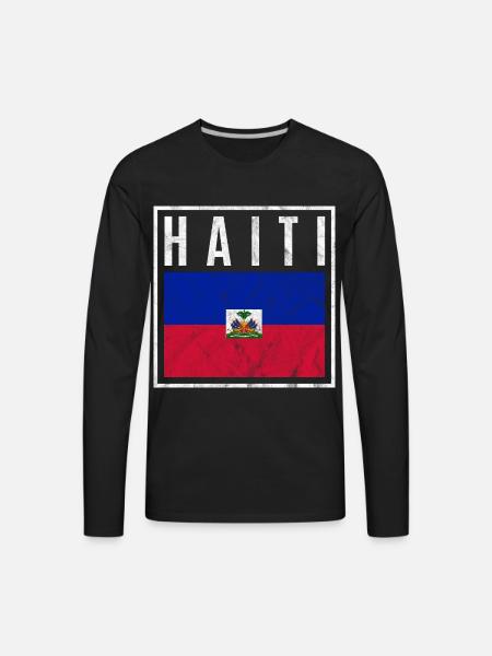 Haiti - Men's Premium Long Sleeve T-Shirt - black