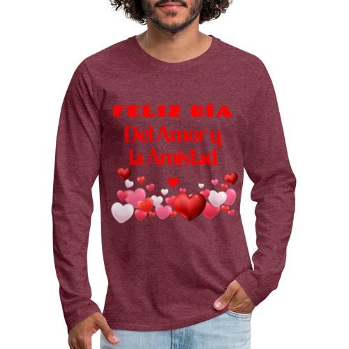 Design Happy Day of Love and Friendship, February. - Men's Premium Long Sleeve T-Shirt