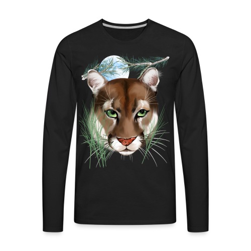 Midnight Puma - Men's Premium Long Sleeve T-Shirt