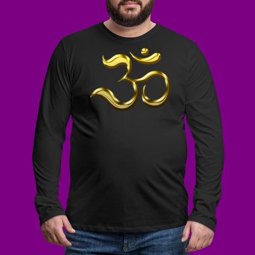 OM - Sacred Sounds - Gold - Men's Premium Long Sleeve T-Shirt