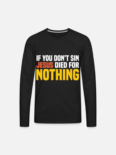 atheist - Men's Premium Long Sleeve T-Shirt - black