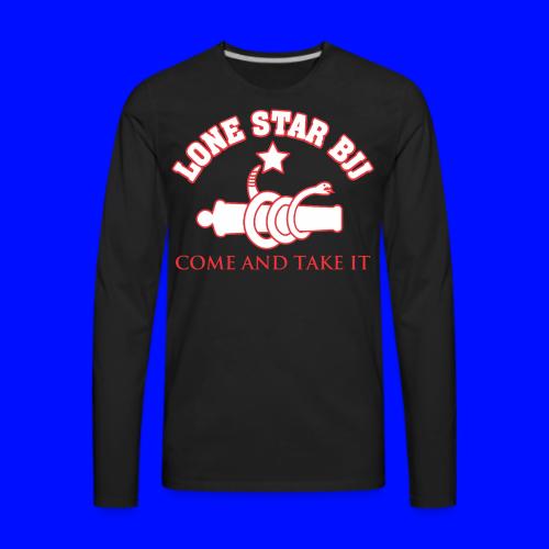 LONE STAR BRAZILIAN JIU-JITSU - Red and white - Men's Premium Long Sleeve T-Shirt
